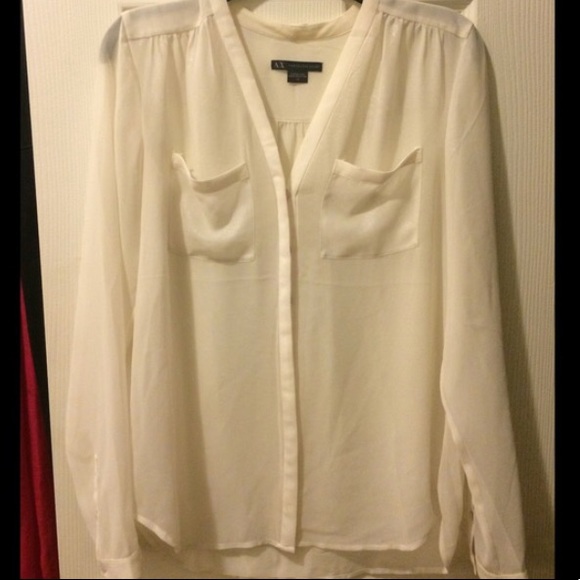 Armani Exchange cream blouse - Picture 1 of 4